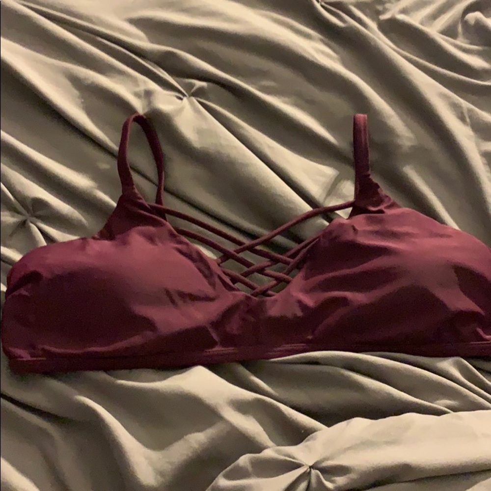 Maroon hollister bikini top